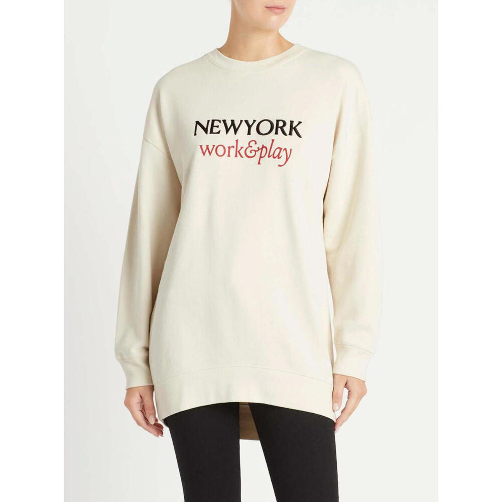 FRAME Denim Tops Womens X-Small New York Work & Play Oversized Sweatshirt